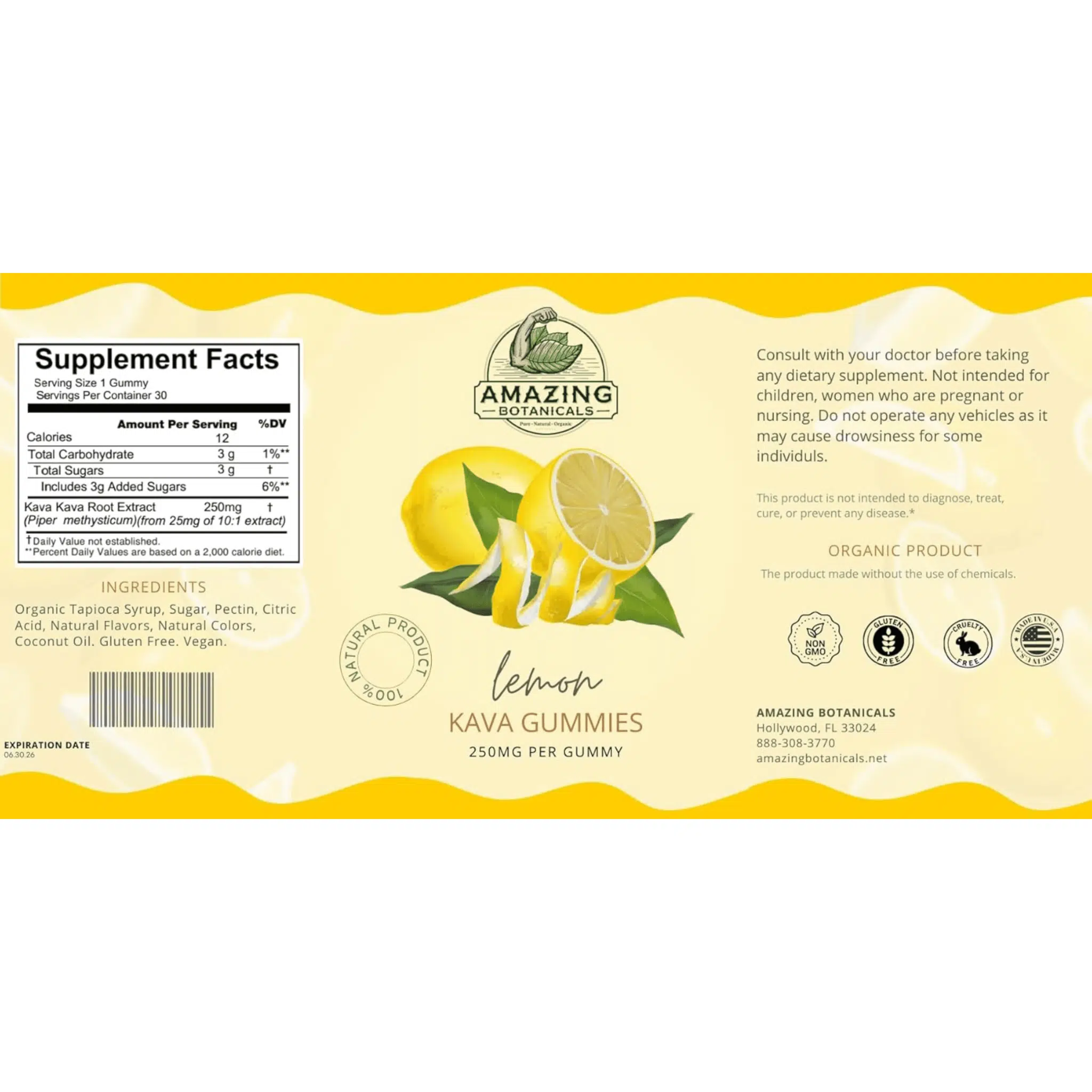Lemon Kava Gummies 30ct thumbnail 4
