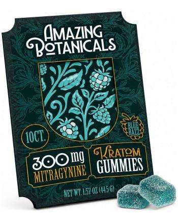 Kratom Blue Razz Gummies – 30mg Mitragynine Each (Extra Strength)