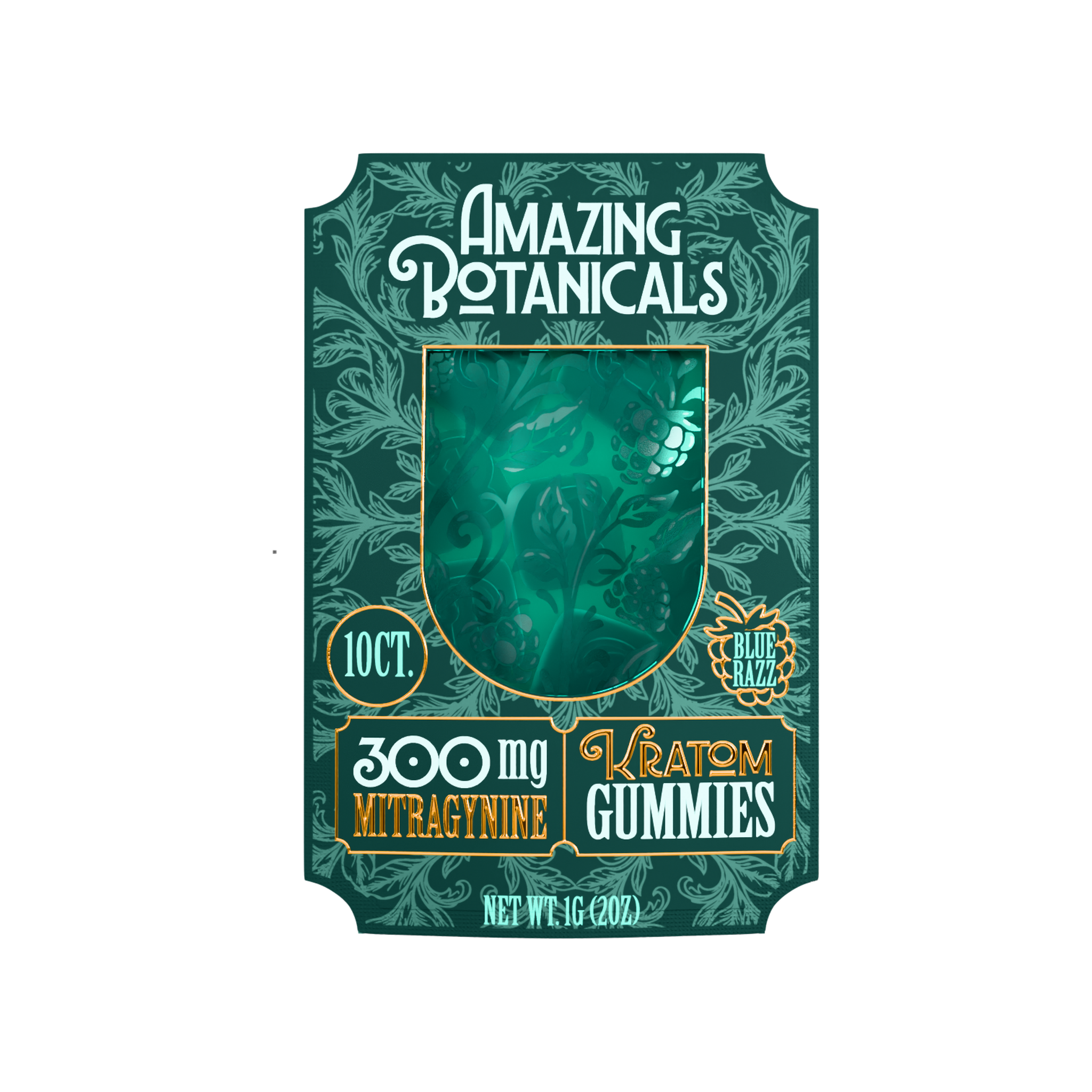 Kratom Blue Razz Gummies – 30mg Mitragynine Each (Extra Strength)